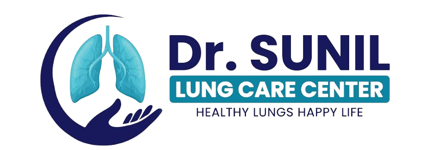 r. Sunil Lung Care Center Logo - Healthy Lungs Happy Life